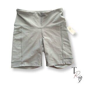 Old Navy NWT Active PowerSoft High Rise Long Inseam Bike Shorts in Gray Medium